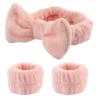 3Pcs Spa Headband Wristband for Washing Face Microfiber Makeup Towel Hair Bands Washband Scrunchies Absorbent Wrist Sweatband - Image 2