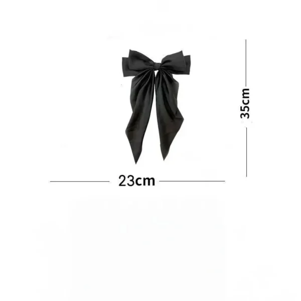 Korean Style New Bow Ribbon Hairpin Simple and Generous Satin Spring Clip Fixed Hair Clip Retro - Image 7