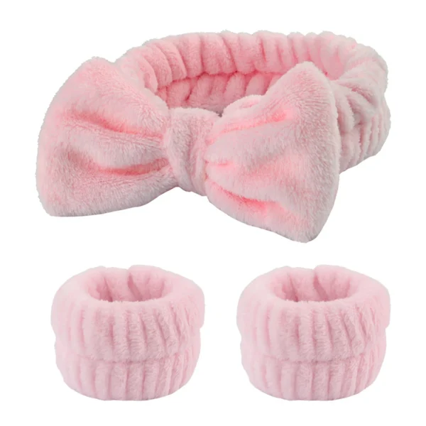 3Pcs Spa Headband Wristband for Washing Face Microfiber Makeup Towel Hair Bands Washband Scrunchies Absorbent Wrist Sweatband - Image 4