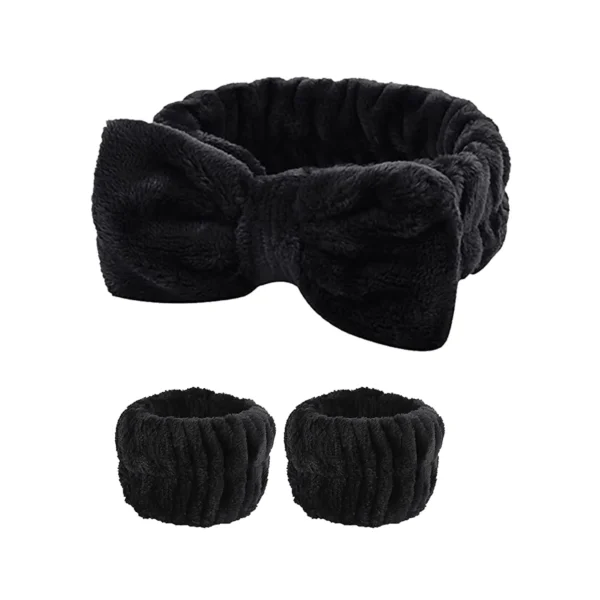 3Pcs Spa Headband Wristband for Washing Face Microfiber Makeup Towel Hair Bands Washband Scrunchies Absorbent Wrist Sweatband - Image 8