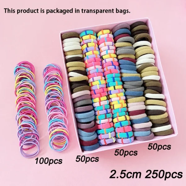 Children's Elastic Band Hair Clip Combination Set, Baby Hair Circle, Girl's Edge Clip Hair Accessory, Baby Princess Hair Rope. - Image 2