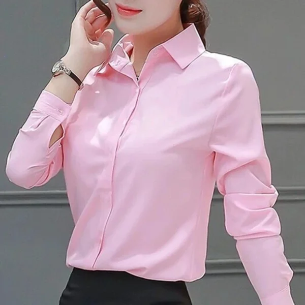 Women Shirts Blouses Women White Shirt Long Sleeve Blouse Female Tops OL Basic Shirt Blouses 2023 Fashion Elegant Woman Clothing - Image 14